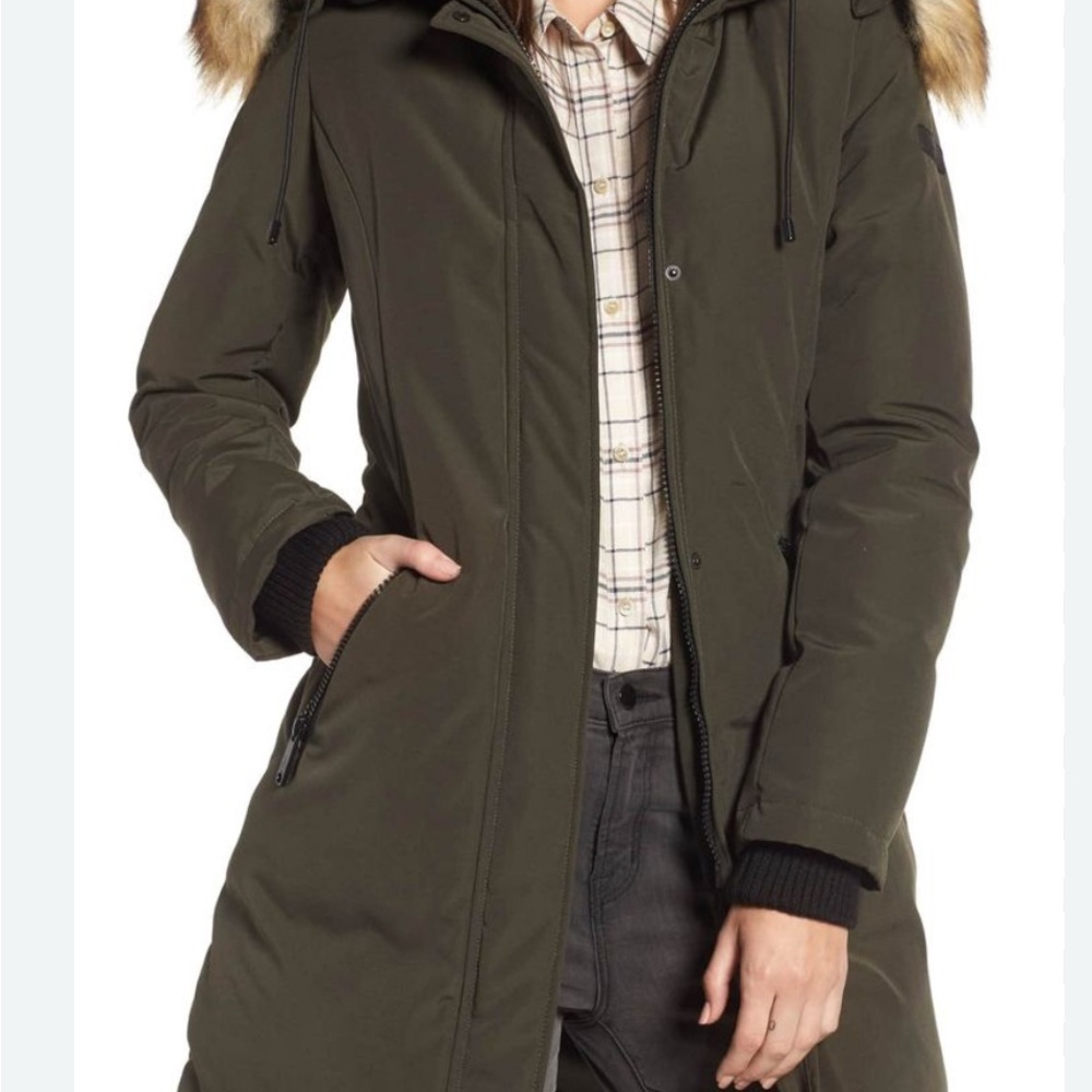 Sam Edelman Army Green Winter Parka Size M